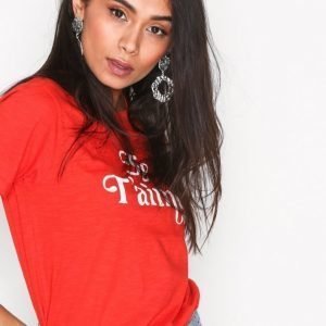 New Look Je T'aime Slogan T-Shirt T-Paita Red