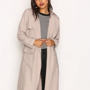 New Look Soft Belted Military Trench Coat Trenssitakki Stone