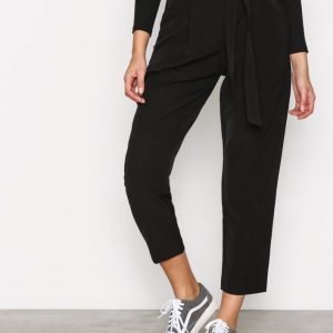 New Look Tie Waist Trousers Housut Black