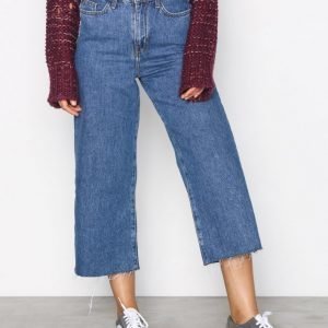 New Look Wide Leg Rip Jeans Straight Farkut Blue