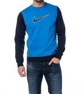 Nike Club FLC Crew Swoosh Blue