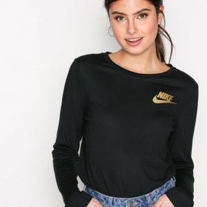 Nike Nsw Essntl Top Ls Metallc Pitkähihainen Paita Musta