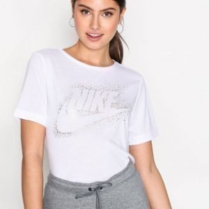 Nike Nsw Essntl Top Ss Metllic T-Paita Valkoinen