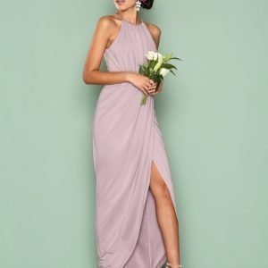 Nly Eve Drapy Slit Gown Maksimekko Beige