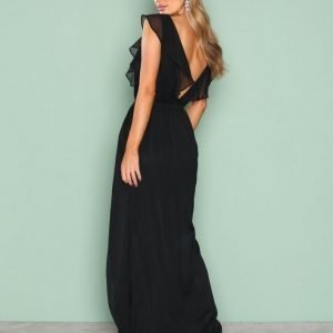 Nly Eve Flirty Flounce Gown Maksimekko Musta