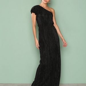 Nly Eve One Shoulder Drape Gown Maksimekko Musta