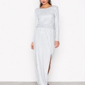 Nly Eve Sparkly Lace Gown Maksimekko Hopea