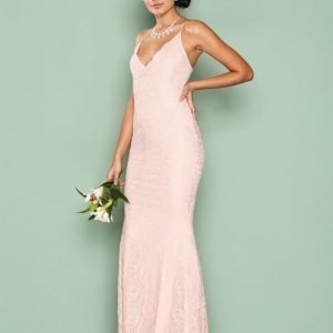 Nly Eve Strap Lace Gown Maksimekko Vaaleanpunainen