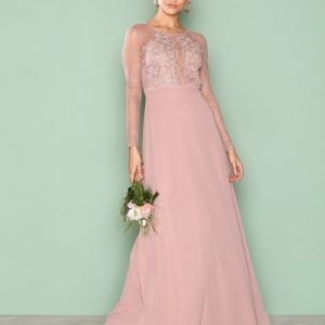 Nly Eve Whenever Lace Gown Maksimekko Rose