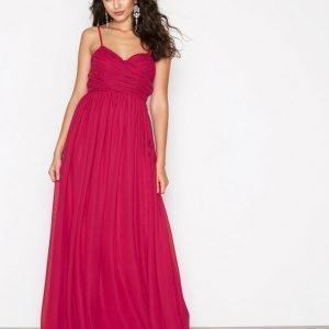 Nly Eve Wrap Bust Long Dress Maksimekko Burgundy