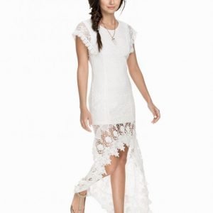 Nly Icons Long Back Lace Dress Kotelomekko Valkoinen