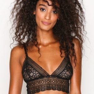 Nly Lingerie Longline Lace Softbra Rintaliivit Musta