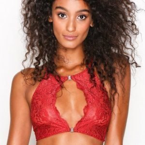 Nly Lingerie Soft High Neck Bra Rintaliivit Punainen