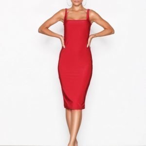 Nly One Double Layer Bodycon Kotelomekko Punainen