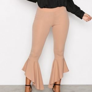 Nly One Frill Pant Leggingsit Beige