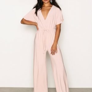 Nly One Kimono Sleeve Jumpsuit Beige