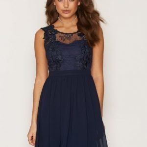 Nly One Lace Cover Dress Skater Mekko Navy