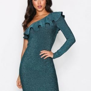 Nly One One Sleeve Frill Dress Kotelomekko Teal