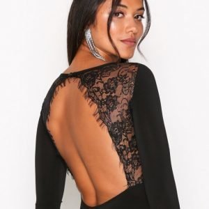 Nly One Open Back Lace Body Musta