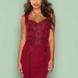 Nly One Sweet Lace Dress Kotelomekko Burgundy