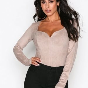 Nly One Sweetheart Suede Body Beige