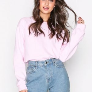 Nly Trend Base Sweat Svetari Vaalea Pinkki