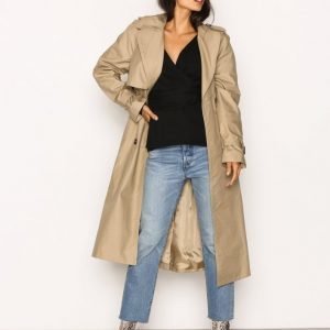 Nly Trend Be Mine Trenchcoat Pitkä Takki Beige