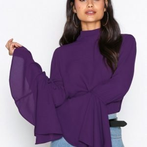 Nly Trend Circle Sleeve Blouse Arkipaita Violetti