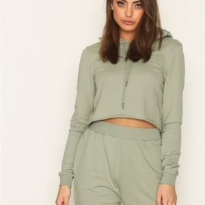 Nly Trend Cut And Cropped Sweat Svetari Khaki