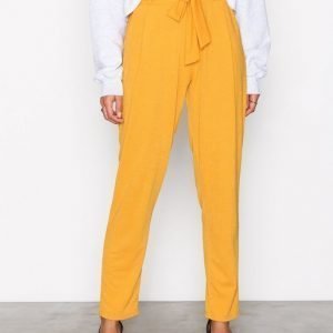 Nly Trend Dressed Tie Pants Housut Mustard