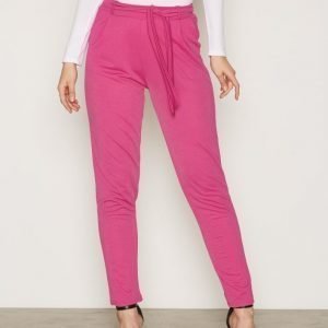 Nly Trend Dressed Tie Pants Housut Pink Fuchsia