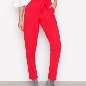 Nly Trend Dressed Tie Pants Housut Punainen