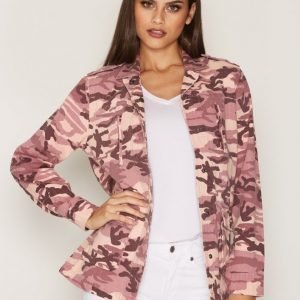 Nly Trend Field Jacket Parkatakki Vaaleanpunainen