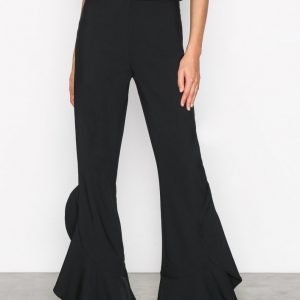 Nly Trend Flowy Wide Pants Housut Musta