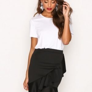 Nly Trend Frill Skirt Midihame Musta