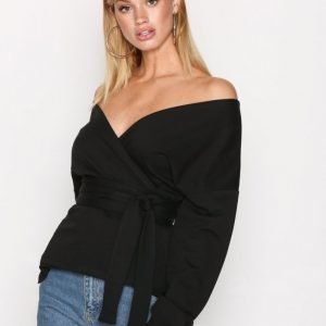 Nly Trend Front And Back Sweat Svetari Musta