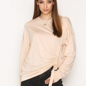 Nly Trend Front Rouche Sweat Svetari Hiekka