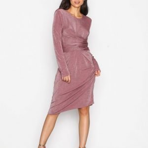 Nly Trend Glamorous Tie Waist Dress Kotelomekko Dark Rose