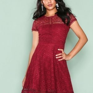 Nly Trend Graduation Dress Skater Mekko Burgundy