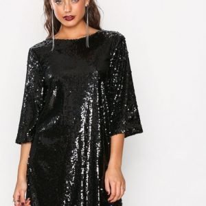 Nly Trend Hang Loose Sequin Dress Paljettimekko Musta