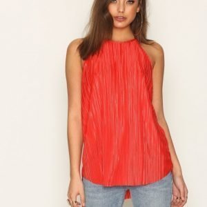 Nly Trend High Neckline Plissé Top Toppi Lollipop