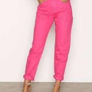 Nly Trend High Waist Vintage Denim Straight Farkut Vaaleanpunainen