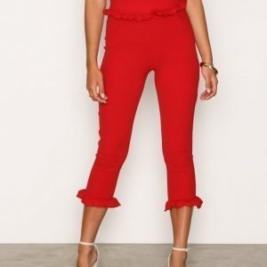 Nly Trend Jersey Frill Pants Housut Lollipop