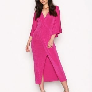 Nly Trend Kimono Wrap Dress Maksimekko Fuchsia