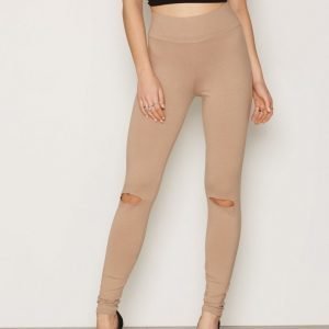 Nly Trend Knee Cut Leggings Housut Beige