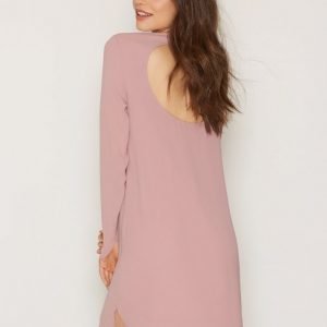 Nly Trend Long Sleeve Shift Dress Pitkähihainen Mekko Vaalea Pinkki