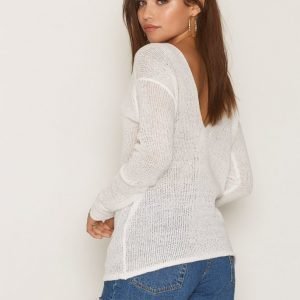 Nly Trend Loose Knit Sweater Neulepusero Creme