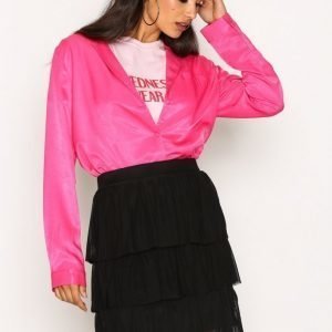 Nly Trend Mesh Flounce Skirt Minihame Musta