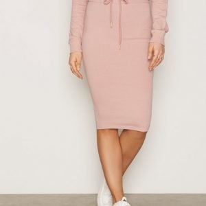 Nly Trend Midi Sweat Skirt Midihame Dusty Pink