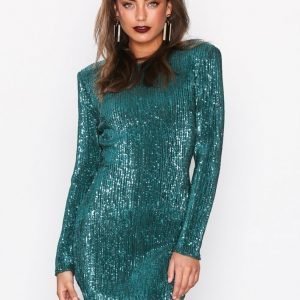 Nly Trend Power Sequin Dress Paljettimekko Vihreä